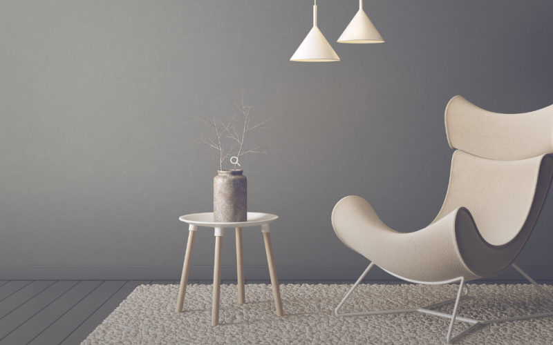 Brown Minimalist Living Room Facebook Post